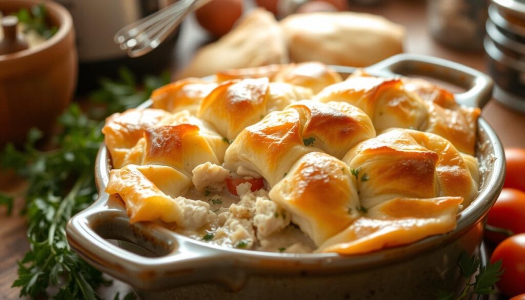 chicken pot pie with crescent rolls
