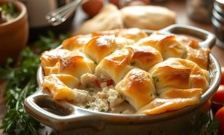 chicken pot pie with crescent rolls