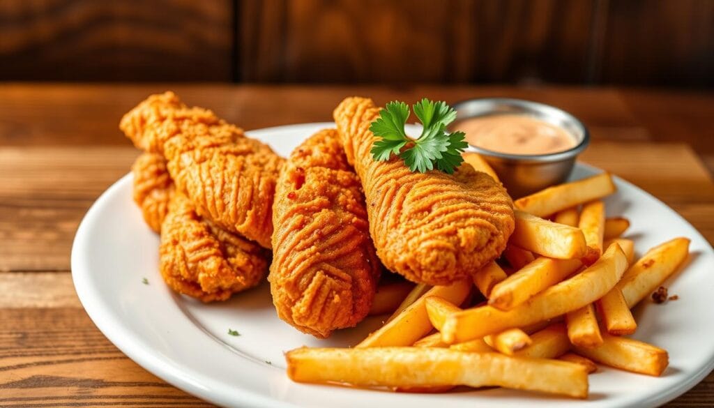 chicken tenders and fries