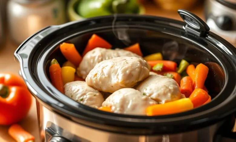 cooking frozen chicken in crock pot