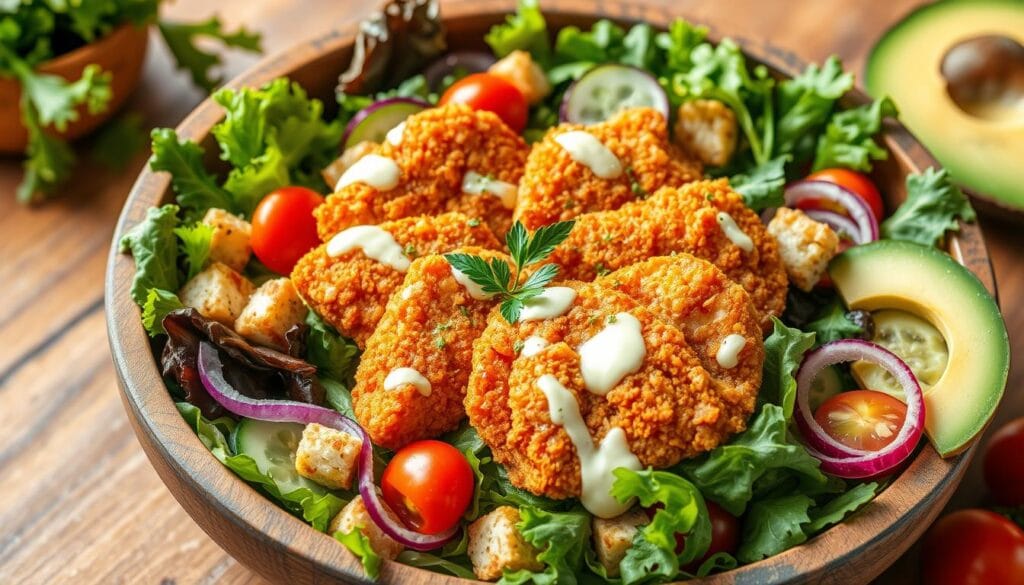 fried chicken salad
