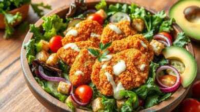 fried chicken salad