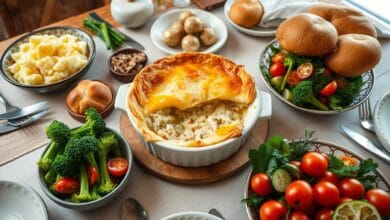 what goes with a chicken pot pie